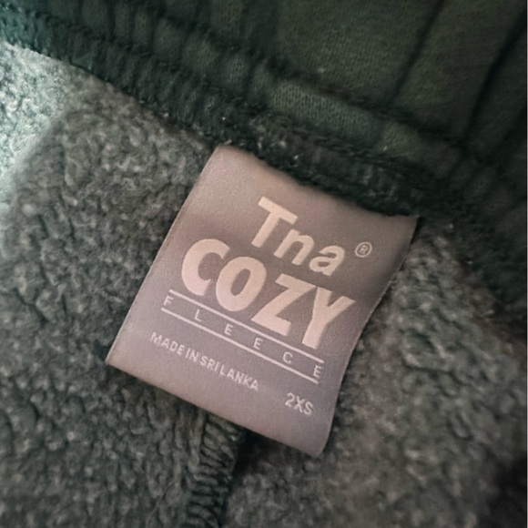 Aritzia TNA Cozy Fleece Sweatpants Forest Green XXS Womens Joggers Lounge Pants - Picture 5 of 5